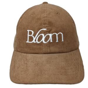 Newhattan Baseball Cap Brown One Size Corduroy Bloom Embroidered Hat Slideback